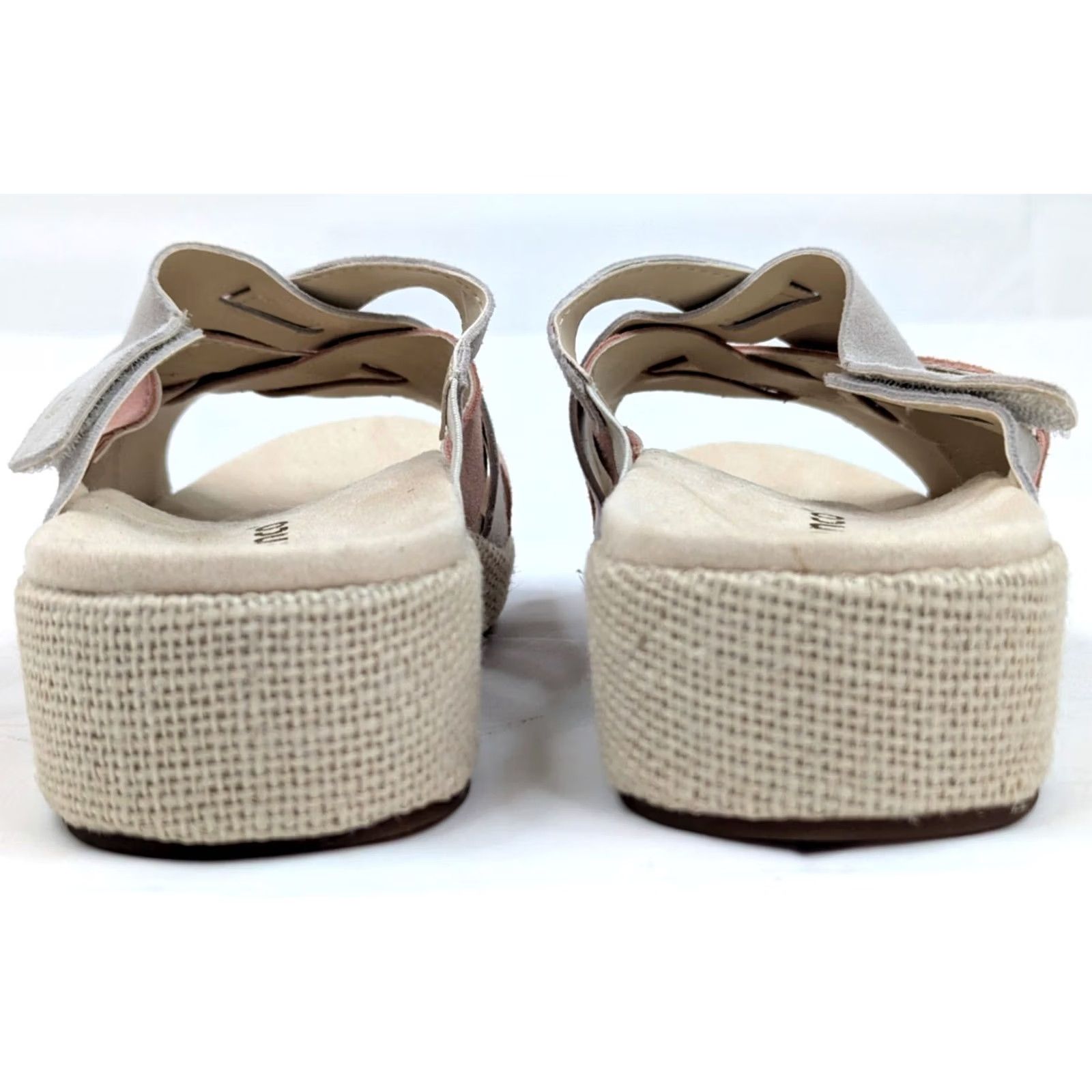 Vintage Spenco Suede Leather Strappy Wedge Orthotic Sandal Women 10 Pink Cream Gray NEW Size US 10 / IT 40 - 7 Thumbnail