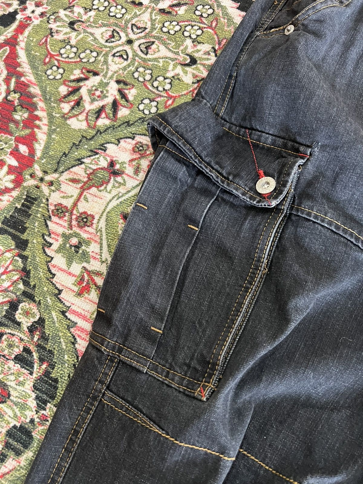 Japanese Brand Vintage Piko Baggy Hawaiian Cargo Jean Size US 34 / EU 50 - 4 Thumbnail