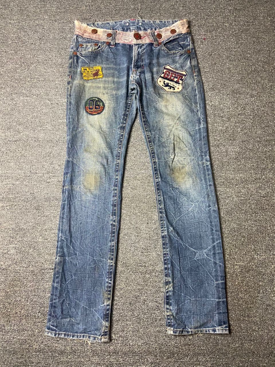 Japanese Brand Japanese Brand Patchwork Denim Jeans (151) Size US 32 / EU 48 - 1 Thumbnail