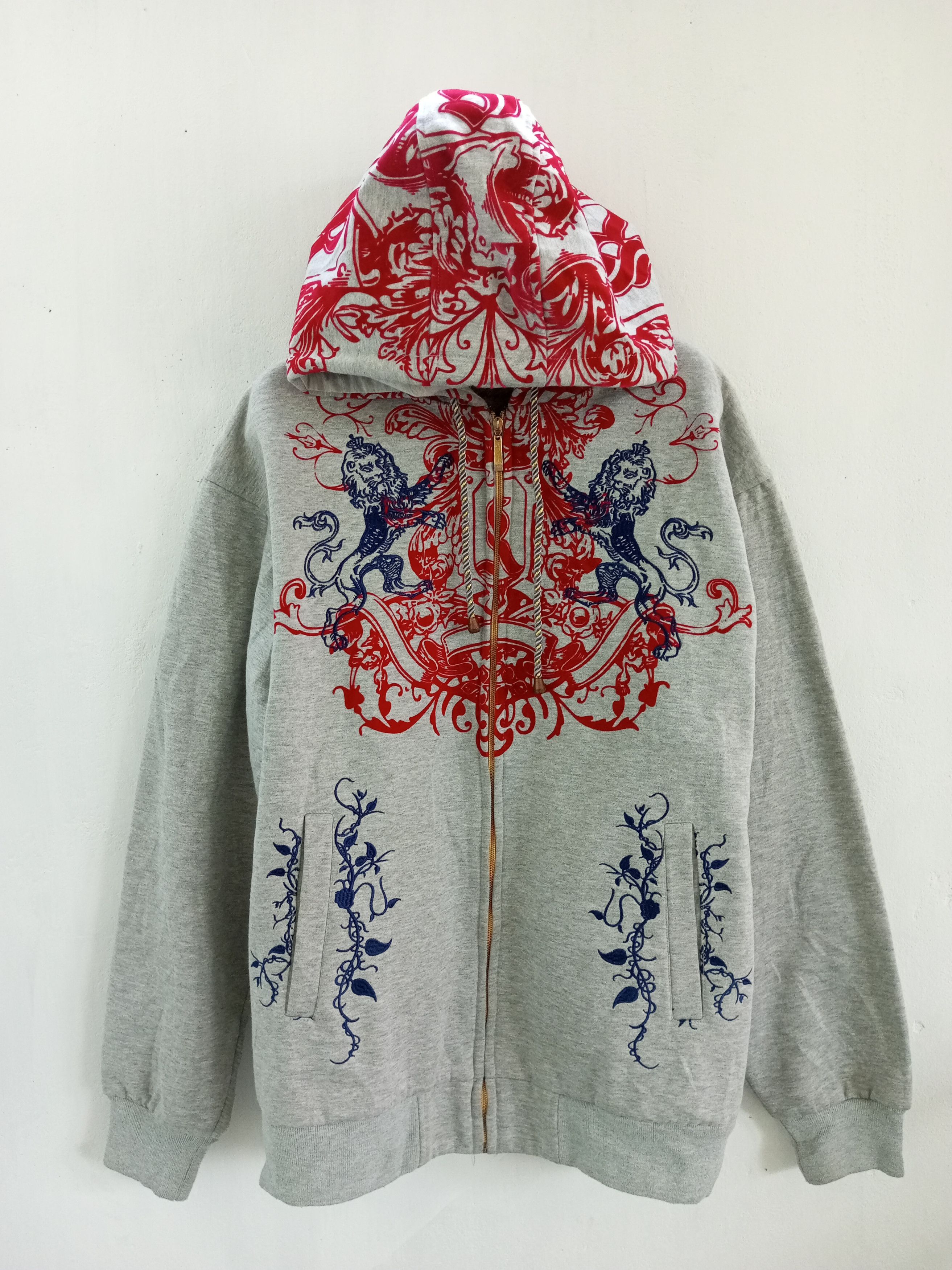 Japanese Brand 🔥CRAZY🔥 Y2K KANJI JEANS JPN TRADISIONAL ART EMBROIDERY Size US XL / EU 56 / 4 - 1 Thumbnail