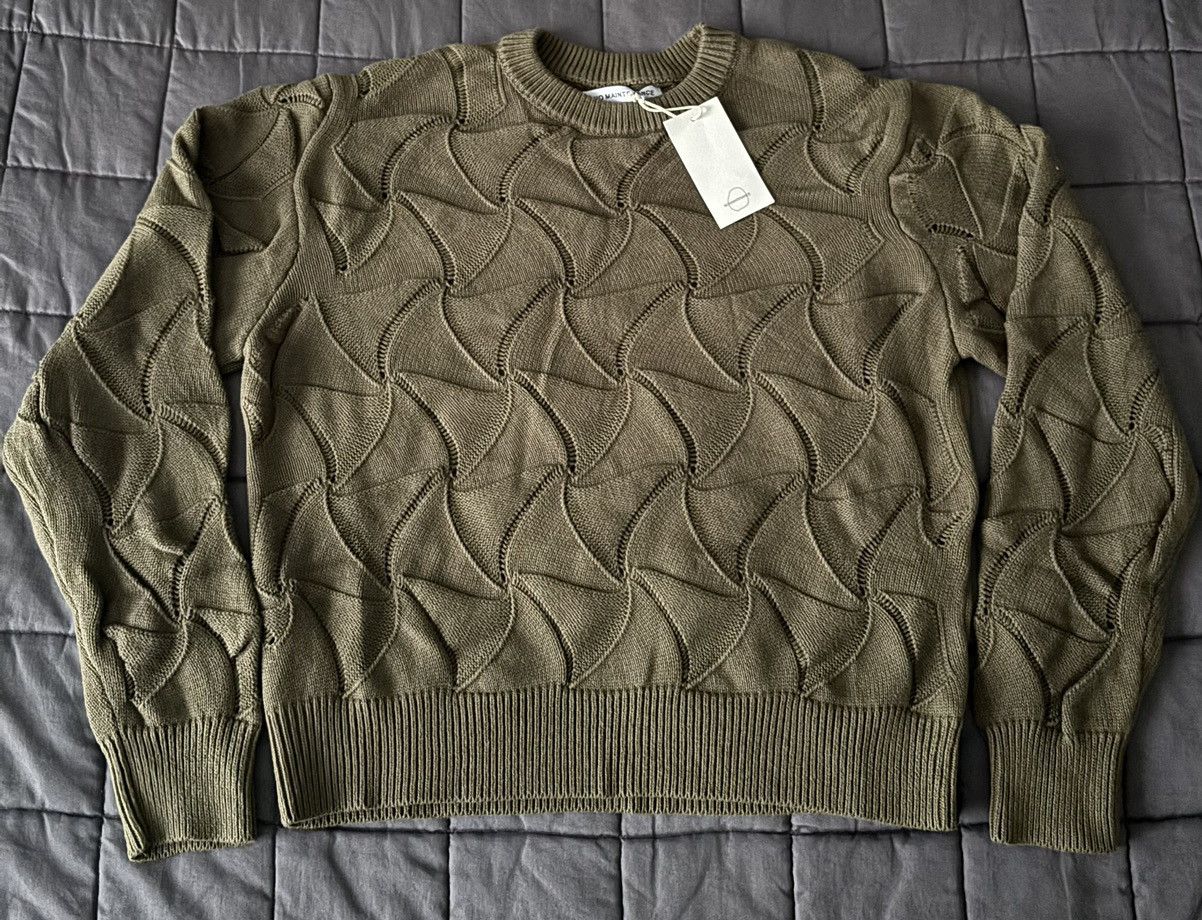 No Maintenance No maintenance olive geometric crewneck sweater Size US S / EU 44-46 / 1 - 1 Thumbnail