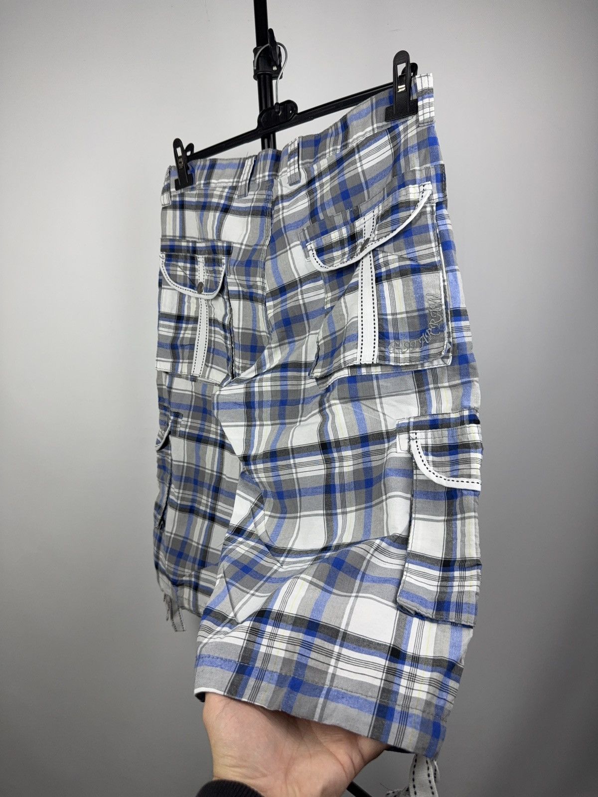 G-Star 00s G-Star RAW Checked Cargo Shorts Plaid Utility Style Size US 32 / EU 48 - 9 Thumbnail