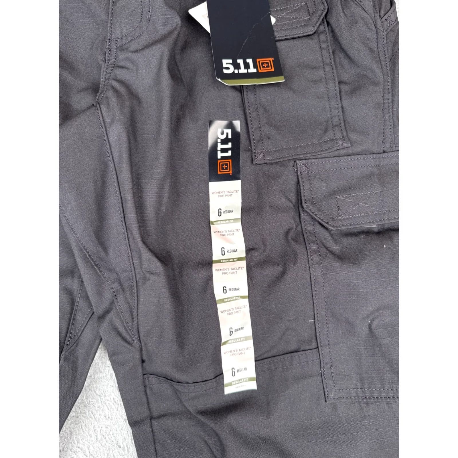 Vintage 5.11 Tactical Pants Women 5 Gray Taclite Cargo Rip-Stop Fabric Charcoal 64360 Size 28" / US 6 / IT 42 - 5 Thumbnail