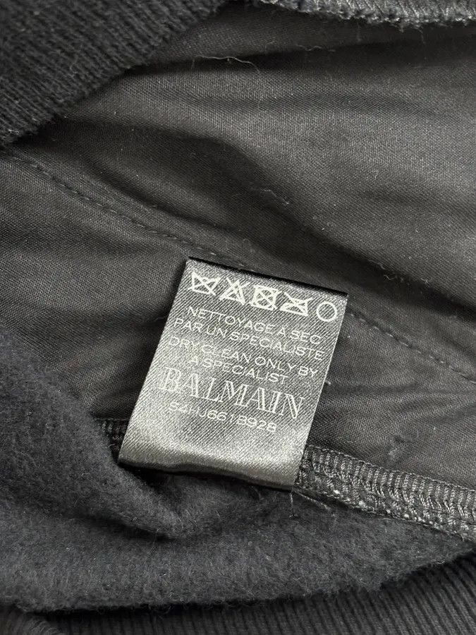 Balmain 2010s Balmain Black Quilted Leather Pocket Sweater Size US M / EU 48-50 / 2 - 11 Thumbnail