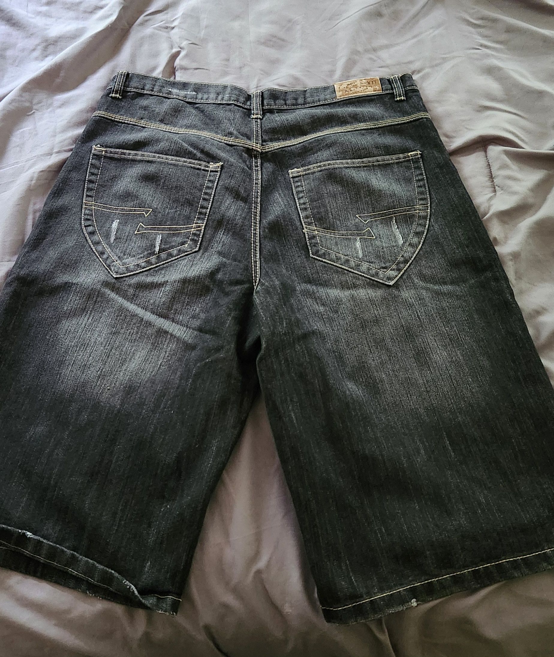 JNCO Y2K Dark Denim Baggy Shorts Size US 38 / EU 54 - 3 Thumbnail