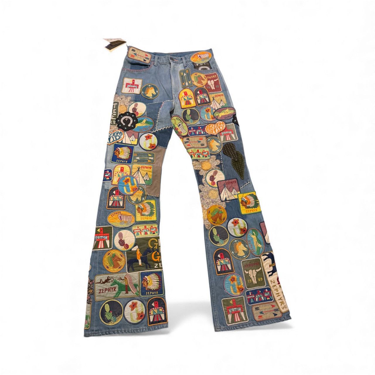 Kapital Kountry Kapital Denim 5P Rat Flare Jeans (Beautiful World Remake) Size US 32 / EU 48 - 1 Thumbnail