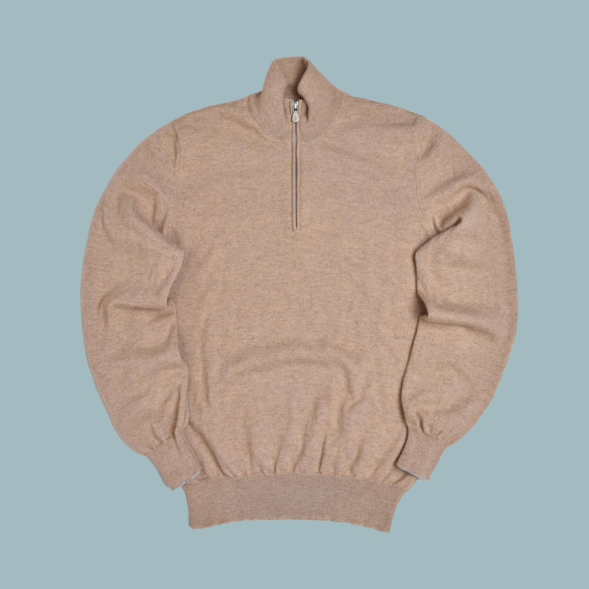 Brunello Cucinelli *BNWOT* BRUNELLO CUCINELLI 100% Cashmere Half-Zip Sweater Size US M / EU 48-50 / 2 - 1 Thumbnail