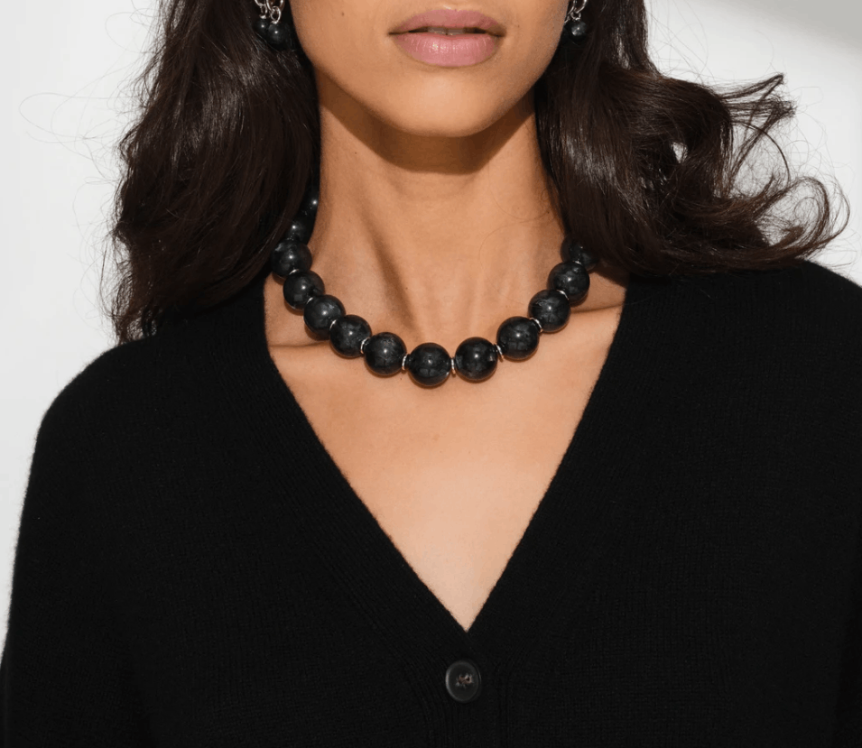 Tom Wood Cove Collection Collar/Necklace Norway Black Larvikite Stone Size ONE SIZE - 4 Thumbnail