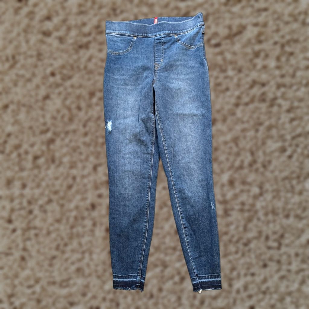 Spanx Spanx Jeans Women Medium Pull On Stretchy Distressed Skinny Casual Slimming Jeans Size 32" / US 10 / IT 46 - 1 Thumbnail