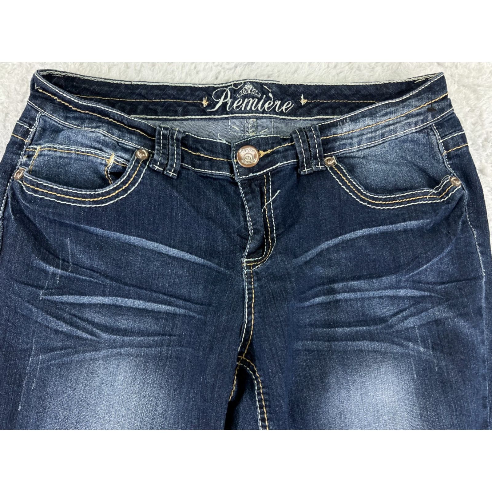 Denime Premiere Jeans Women 13 Blue Denim Flared Distressed Embroidered 32x31 Jeans Women 13 Blue Denim Flared Distressed Embroidered 32x31 Size 34" / US 12 / IT 48 - 4 Thumbnail