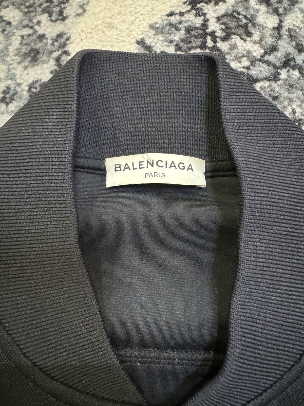 BALENCIAGA BLACK VARSITY SIZE LARGE Bombers