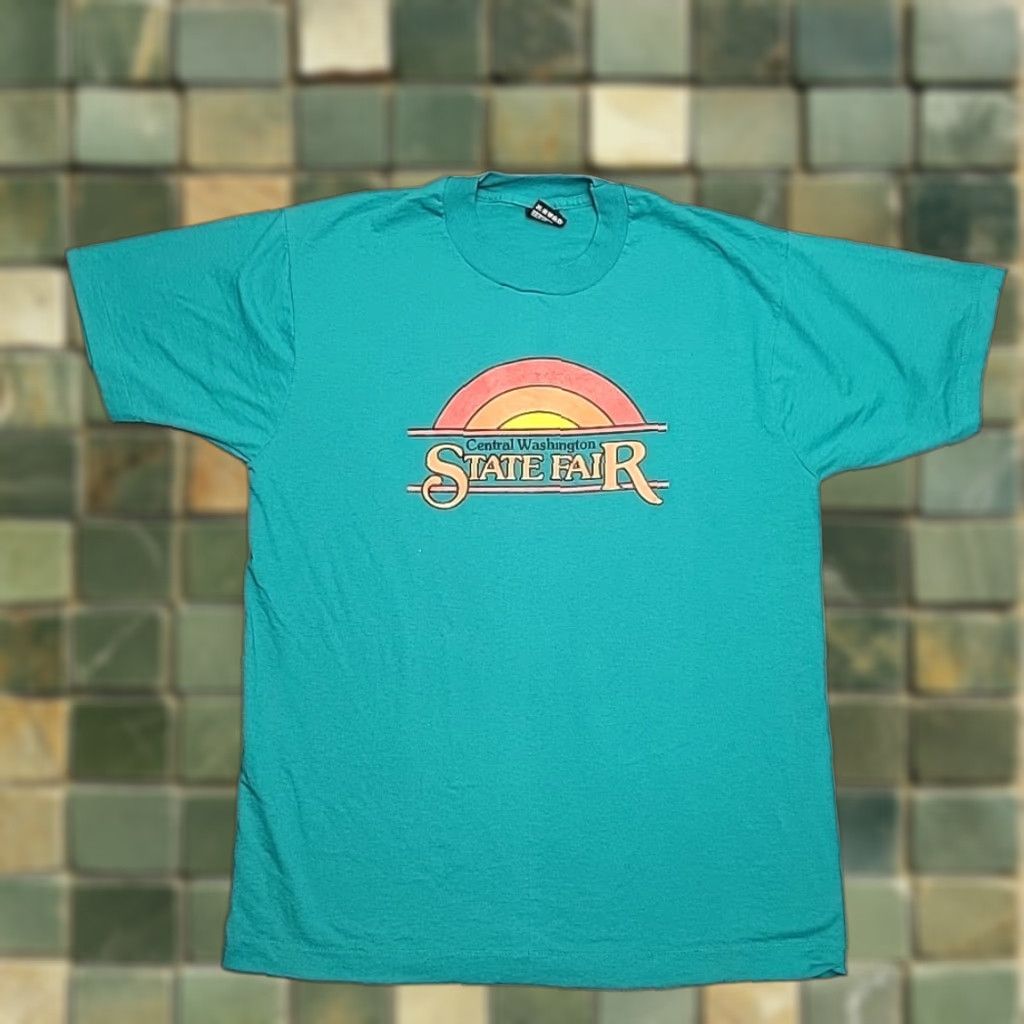 Vintage VINTAGE Best Central Washington State Fair Shirt Mens L Green T-Shirt United States Crew Neck Short Sleeve Size US L / EU 52-54 / 3 - 1 Thumbnail
