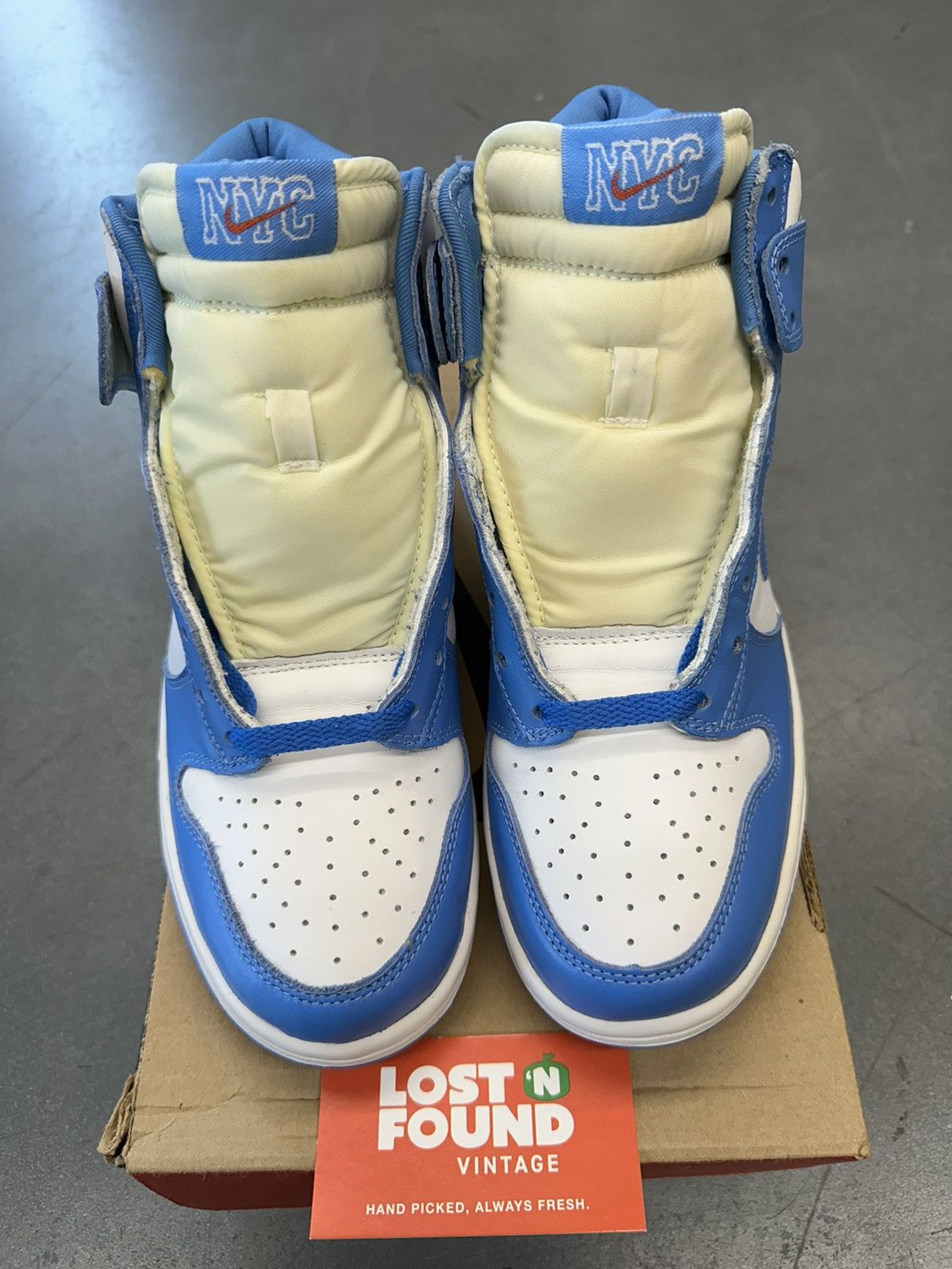 Nike 1999 Nike Dunk High Le NYC Carolina Blue Size US 8 / EU 41 - 4 Thumbnail