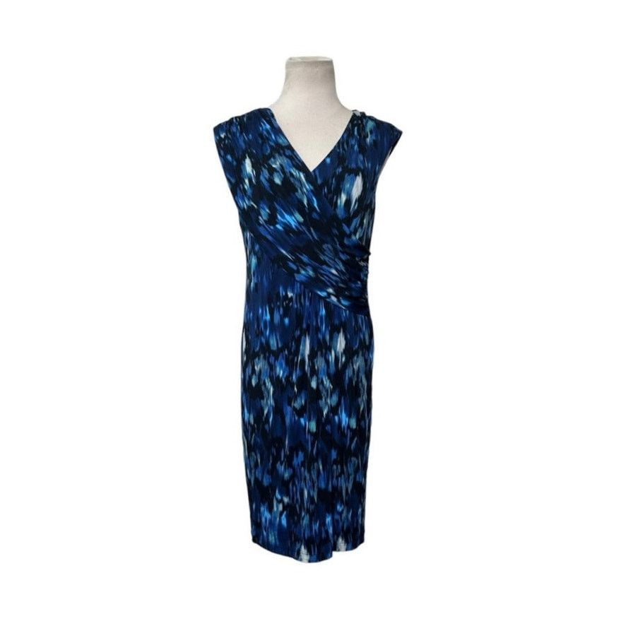Donna Morgan Donna Morgan blue print sleeveless sheath dress size 4 Size S / US 4 / IT 40 - 14 Thumbnail