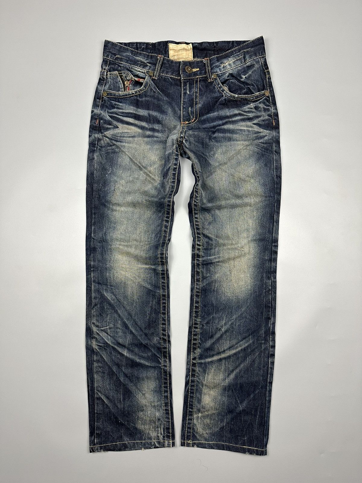 Japanese Brand Distressed Yoshitomo Nara X Lolita Flare Lightning Jeans Size US 34 / EU 50 - 2 Thumbnail