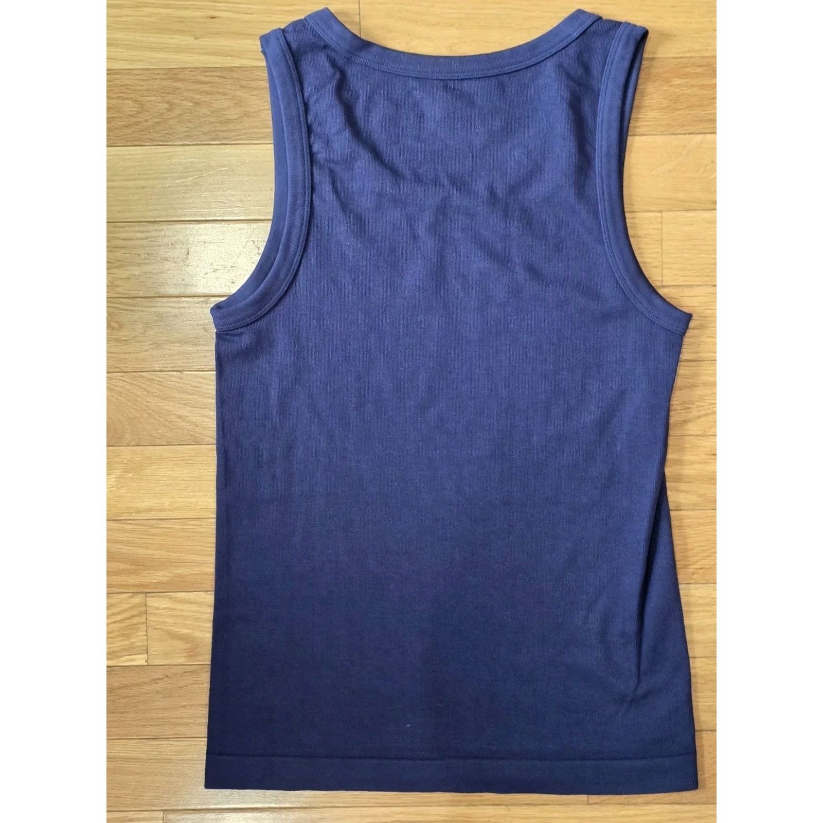 Vintage FRENCH LAUNDRY Tank Top Shirt Womens Small Blue Ribbed Scoop Neck Nylon Spandex Lightweight Knit Sleeveless Casual Travel Short Sleeve-less? Size S / US 4 / IT 40 - 3 Thumbnail