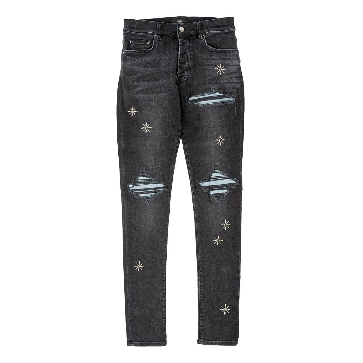 Amiri Amiri White Ultra Suede Clay Indigo MX1 Jeans Size 31 | Grailed