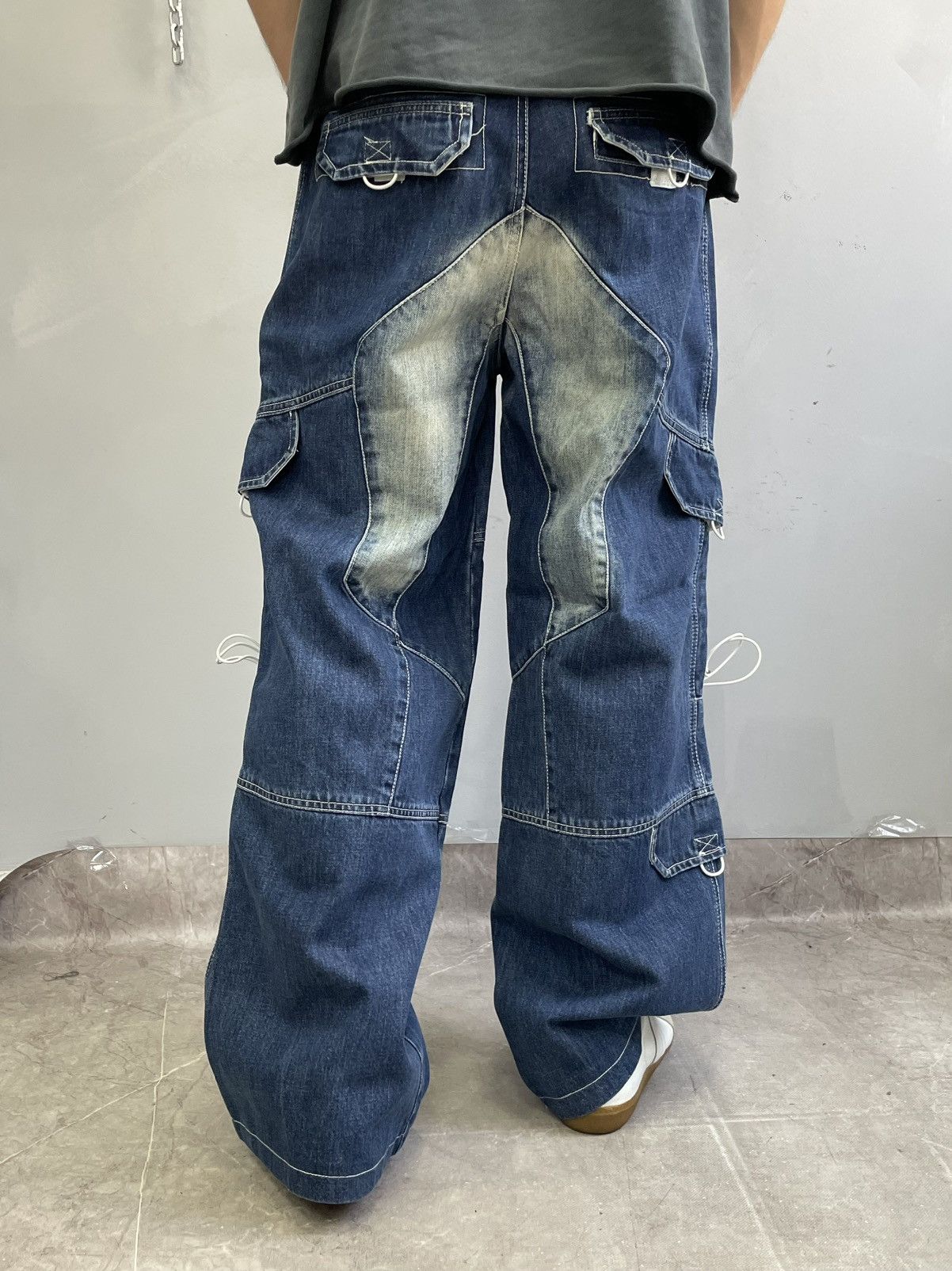 Tornado Mart Baggy distressed diesel style cargo jeans pants y2k Size US 34 / EU 50 - 9 Thumbnail