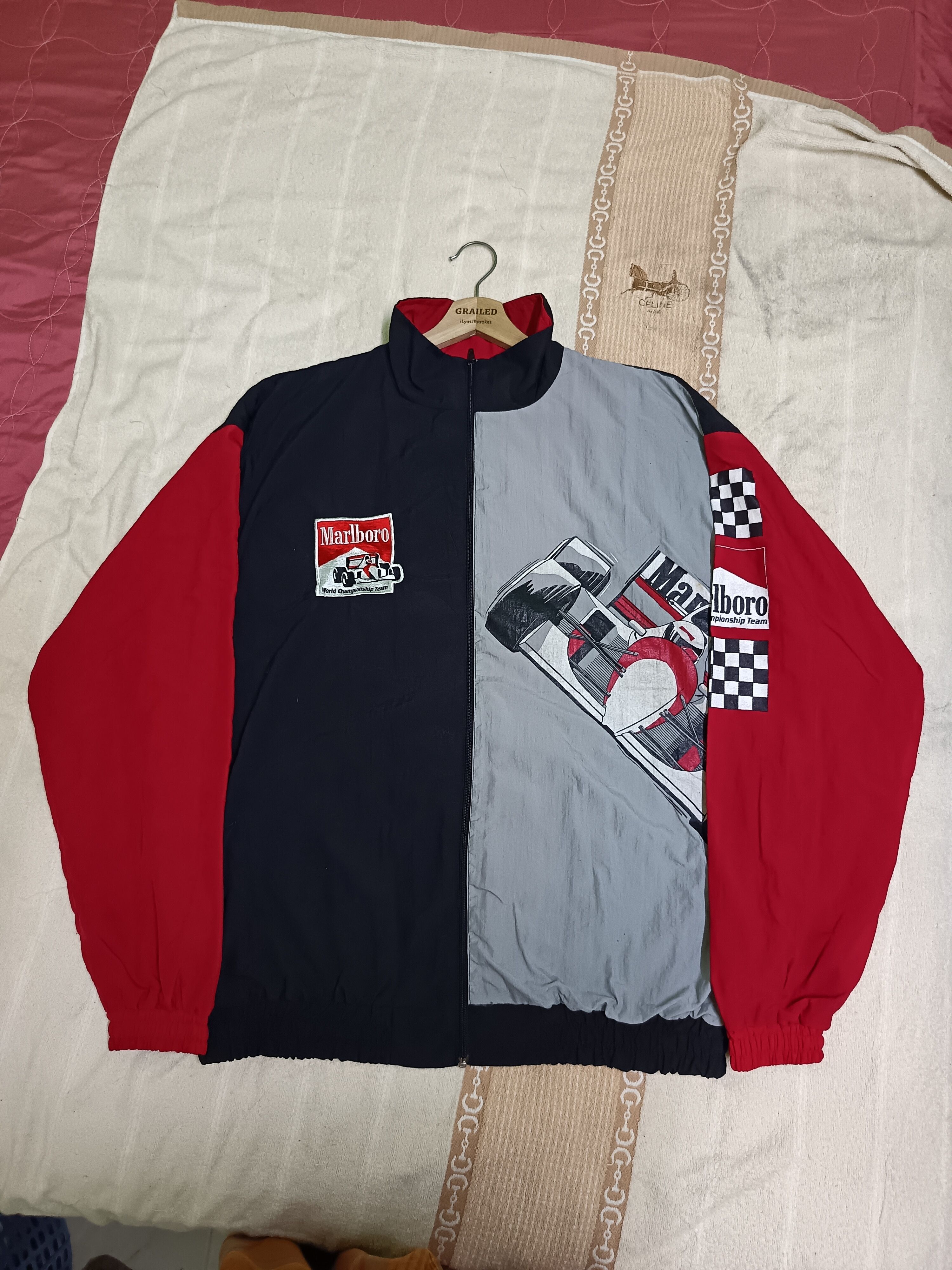 Marlboro Vintage Marlboro World Champion Team F1 Bomber Jacket Size US L / EU 52-54 / 3 - 1 Thumbnail
