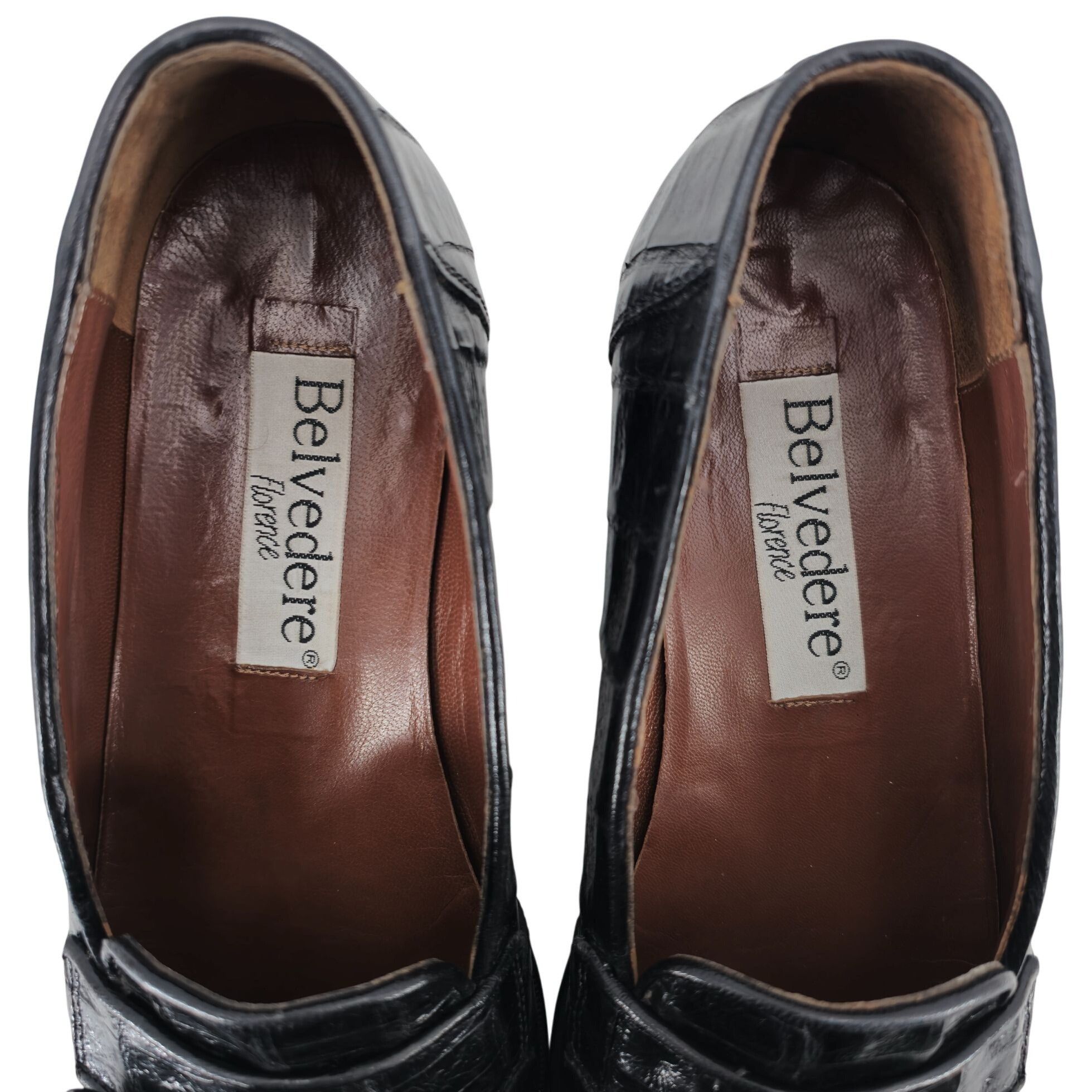 Belvedere Vintage Belvedere Exotic Full Crocodile Black Dress Shoe 8.5 Size US 8.5 / EU 41-42 - 5 Thumbnail