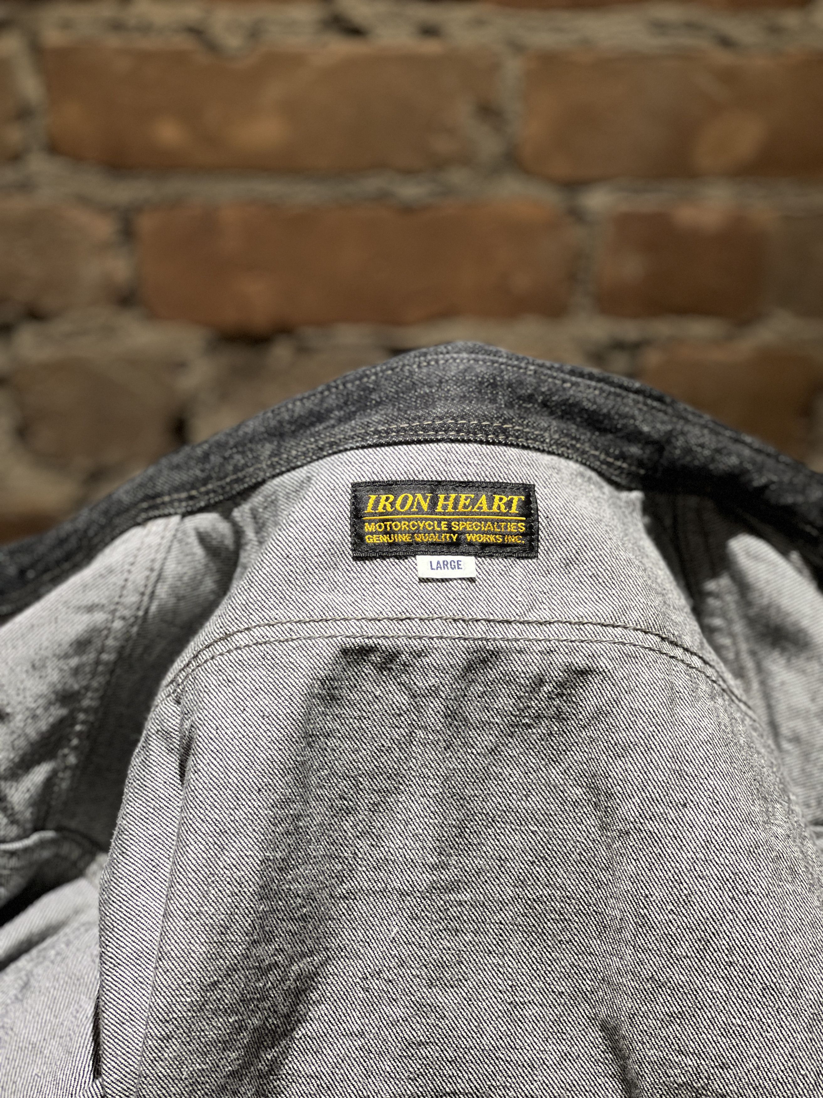 Iron Heart Iron Heart IHSH-326 12oz Selvedge Denim Work Shirt – Black Size US L / EU 52-54 / 3 - 8 Thumbnail