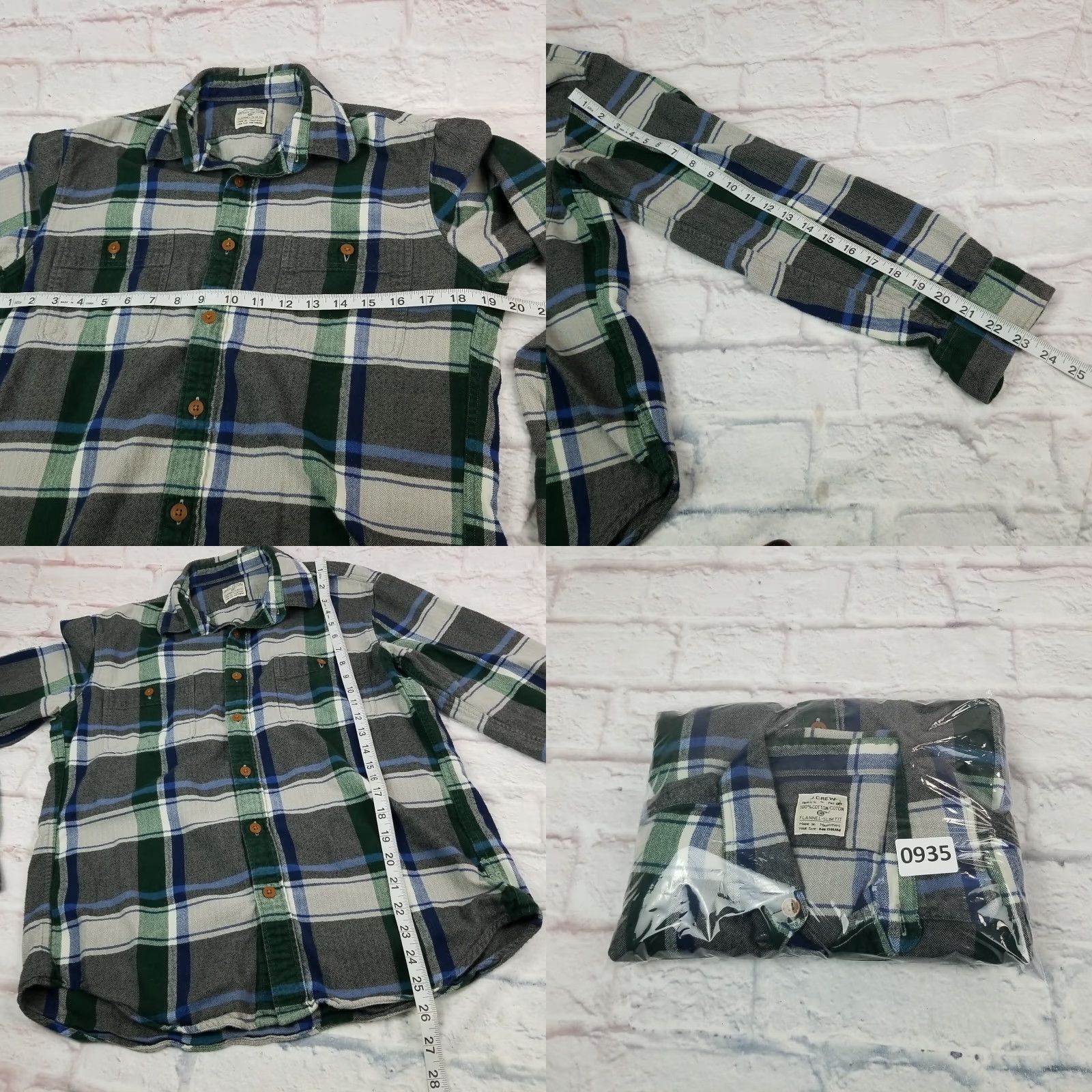 J.Crew J. Crew Flannel Shirt Men M Slim Button-Up Long Sleeve Plaid 100% Cotton Size US M / EU 48-50 / 2 - 8 Thumbnail