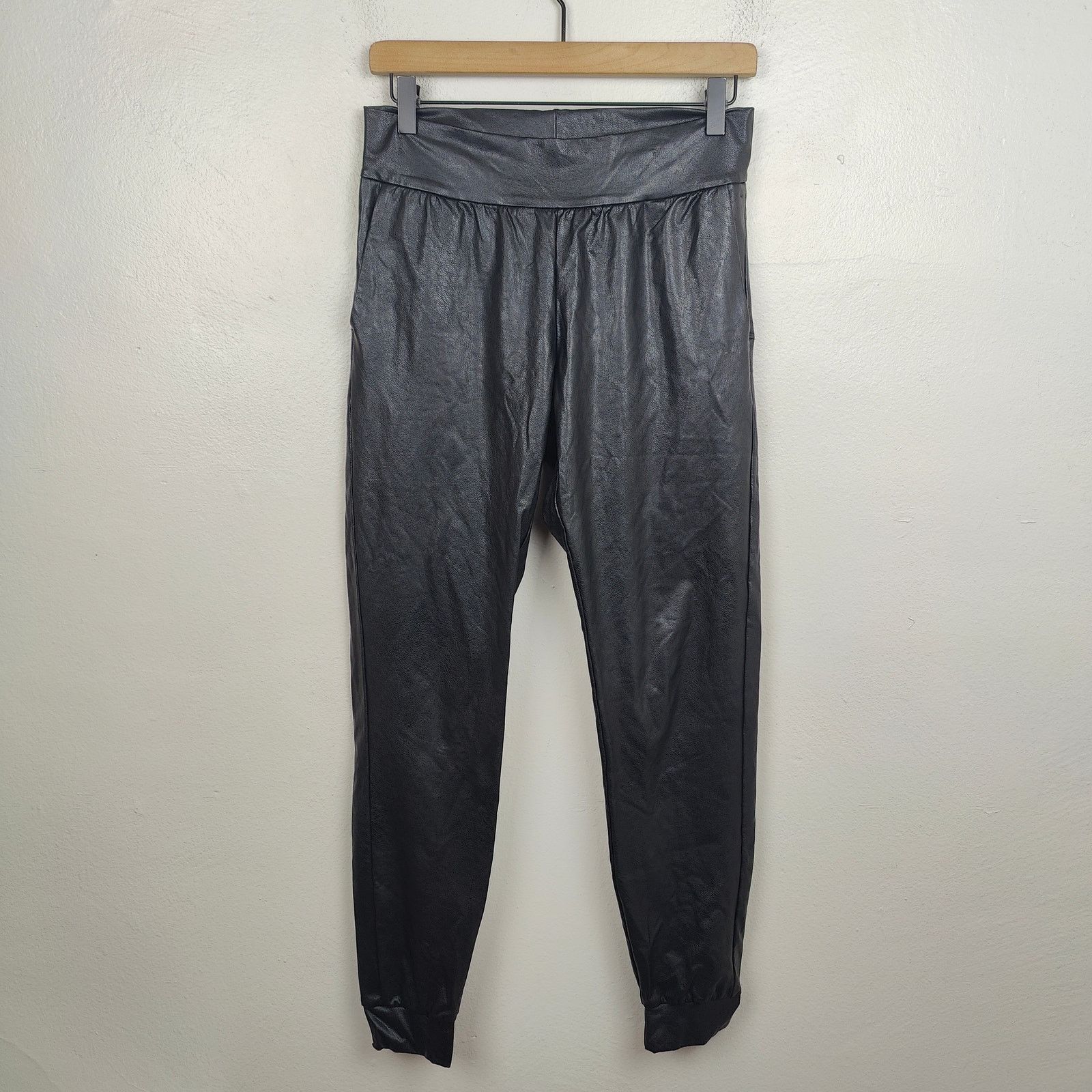 Commando Commando Faux Leather Jogger Pants Womens Small Black Size 28" / US 6 / IT 42 - 1 Thumbnail