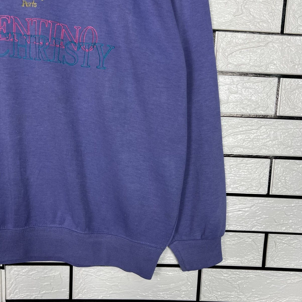 Vintage VALENTINO CHRISTY Big Logo Crewneck Sweatshirt #4099-C186 Size US L / EU 52-54 / 3 - 7 Thumbnail