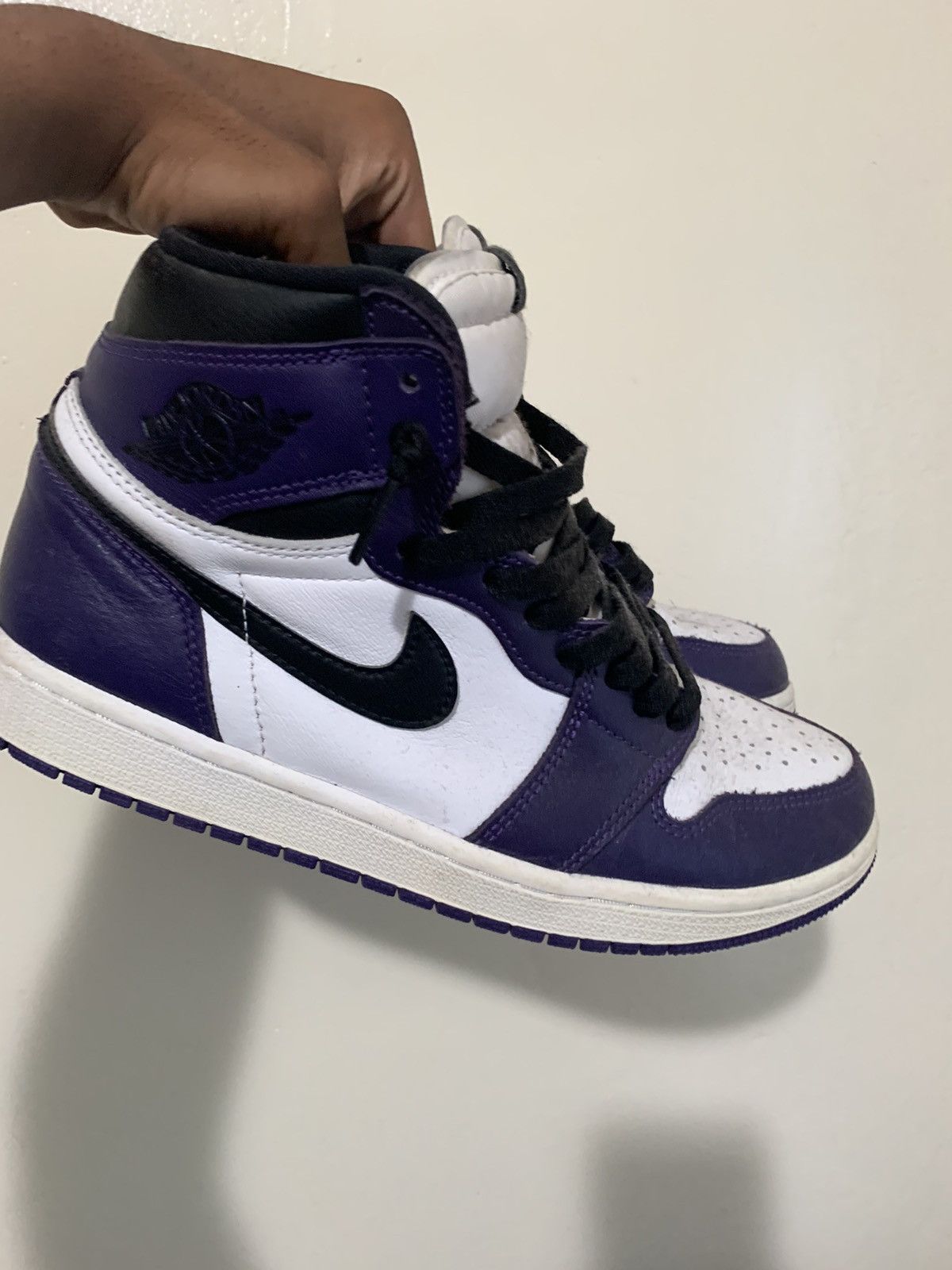 jordan 1 court purple 2.0 on feet