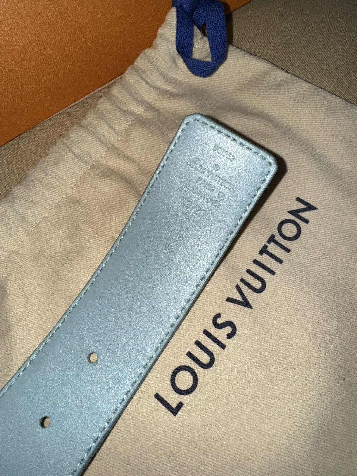 Louis Vuitton Louis Vuitton Aqua reversible Belt Size 40 - 3 Thumbnail