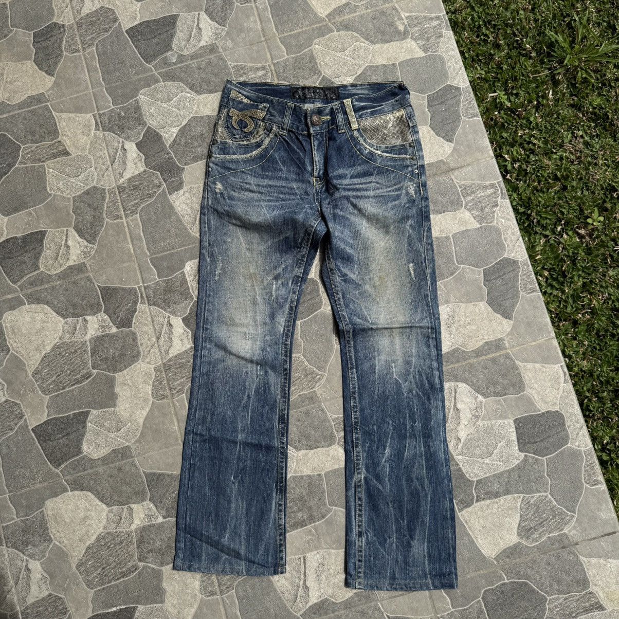 Japanese Brand Denim Flare Red Pepper Vintage Size US 31 - 2 Thumbnail