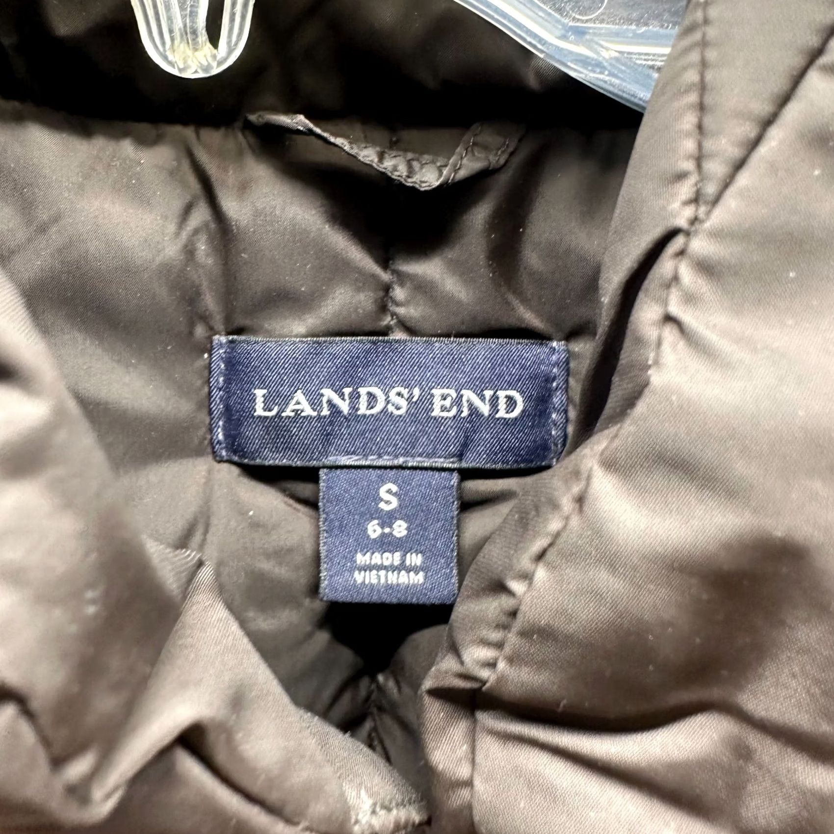 Lands' End Lands End Vest Womens Small Brown Goose Down Puffer Jacket Warm Size S / US 4 / IT 40 - 4 Thumbnail