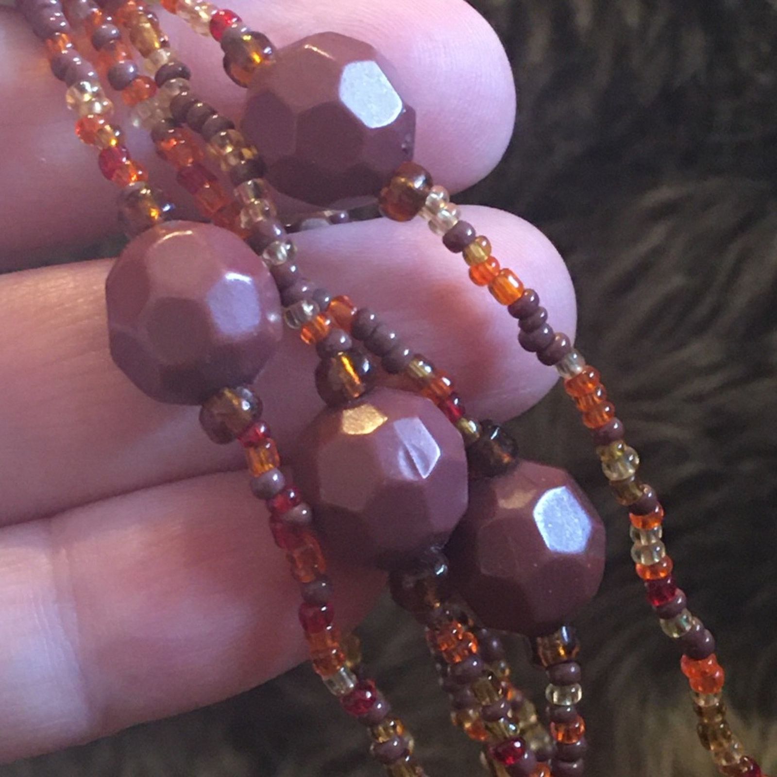 Vintage Vintage faceted bead seed bead long necklace Size ONE SIZE - 7 Thumbnail