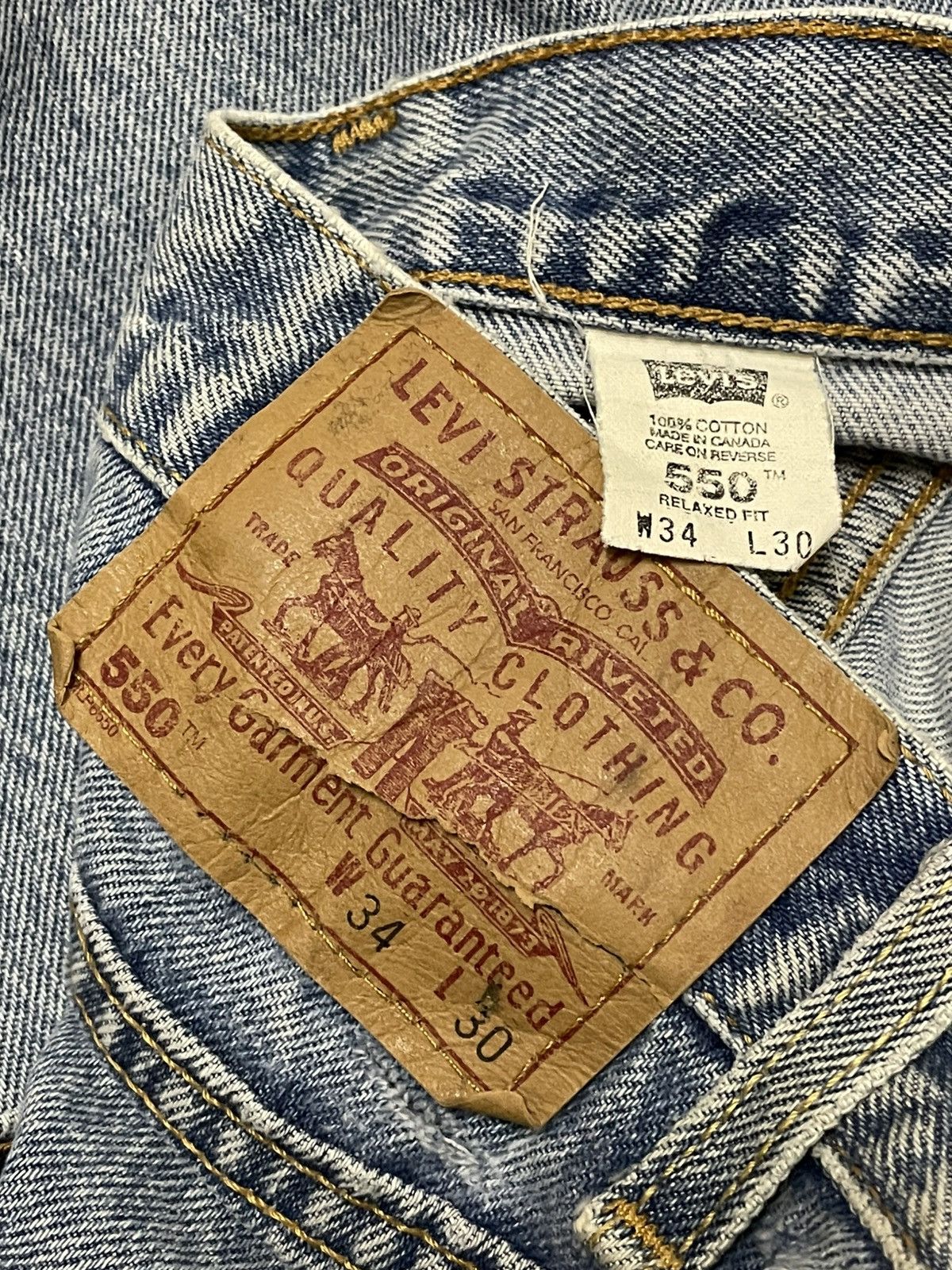 Levi's Vintage Clothing Vintage 1990s Designer Levis Strauss & Co 550 Distressed Size US 32 / EU 48 - 18 Thumbnail