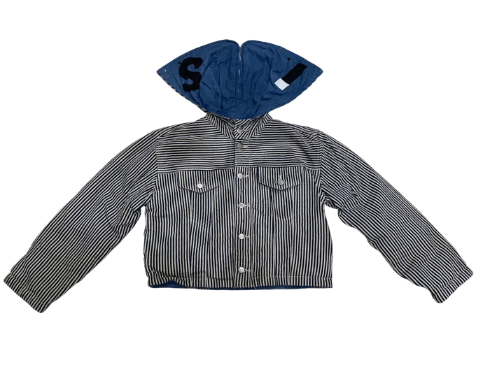 Issey Miyake Achieve 1988 Issey Miyake Hikory Hoodie Flap Jacket Size US S / EU 44-46 / 1 - 3 Thumbnail