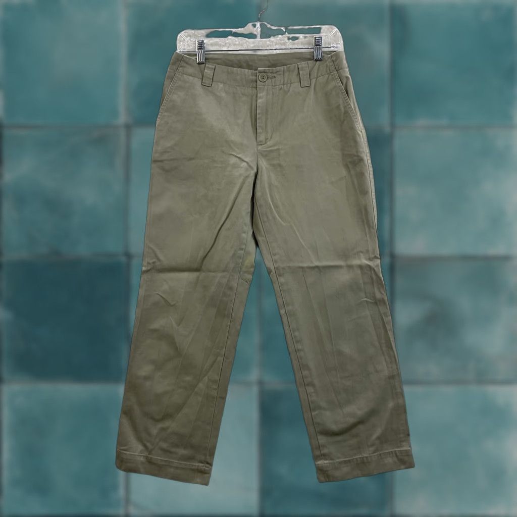 Gap VINTAGE Gap Pants Womens 8 Khaki Tan Relaxed Straight Leg Crop Ankle 28 Beige Cotton 90s Size 30" / US 8 / IT 44 - 1 Thumbnail