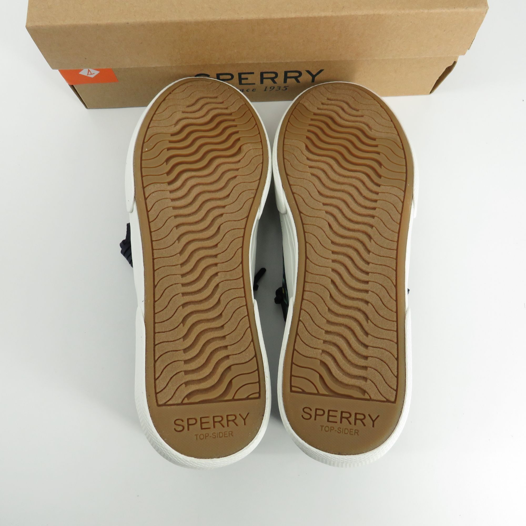 Sperry Sperry Womens Navy Canvas Sneakers Patterned Details White S Size US 6.5 / IT 36.5 - 2 Thumbnail