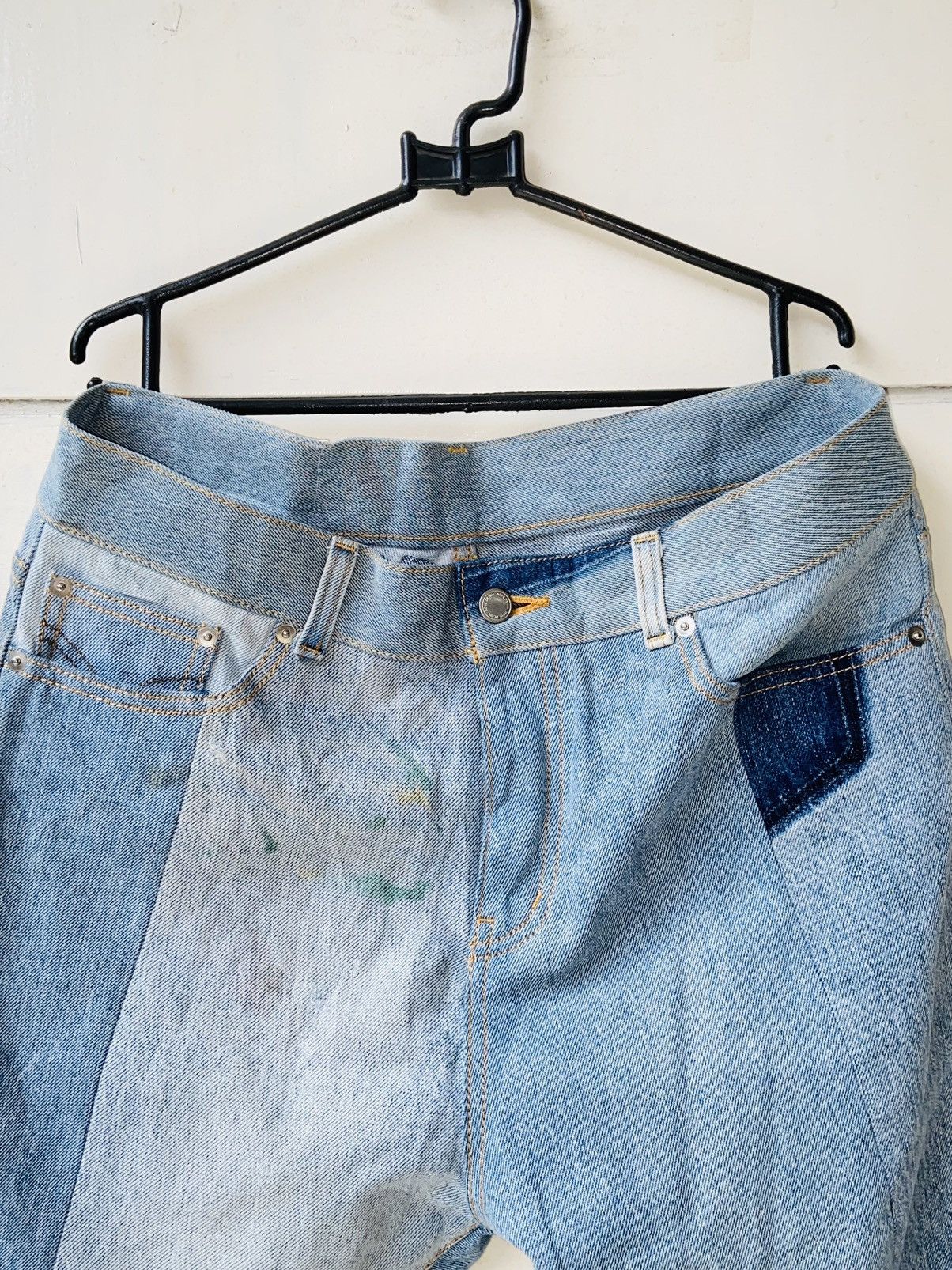 Issey Miyake NOVE Panel Denim Jeans Size US 35 - 3 Thumbnail