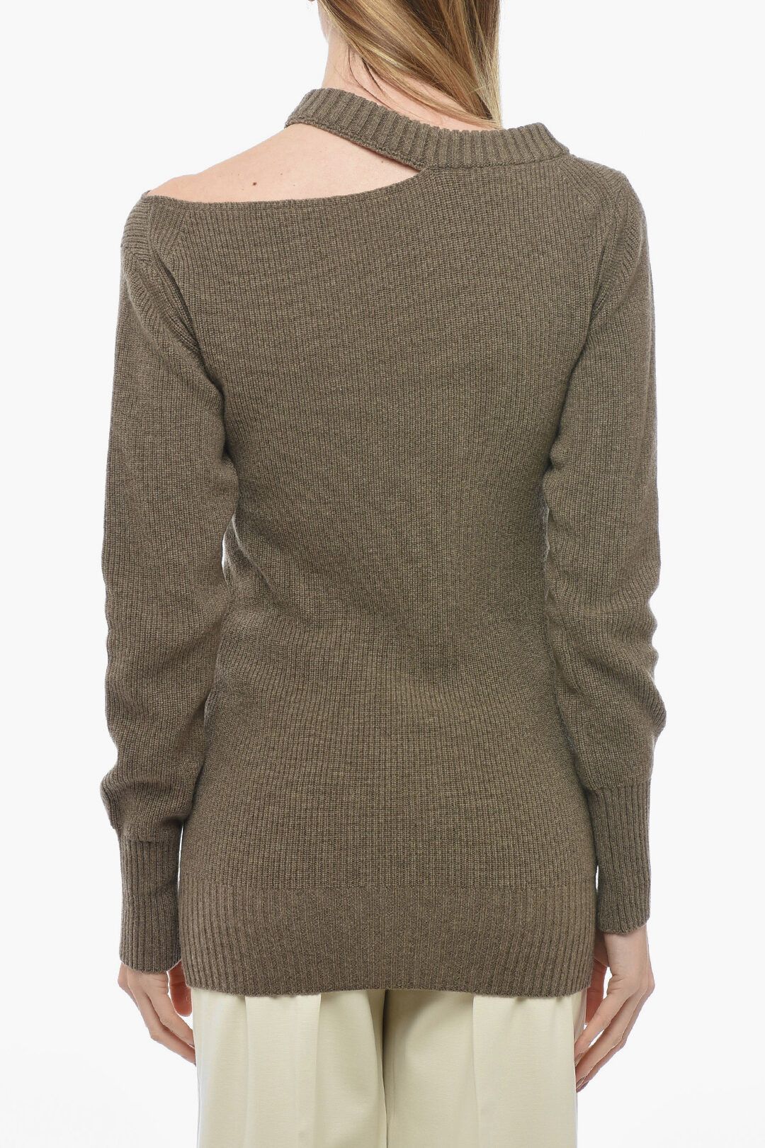 Sacai og1mm0724 Wool Oversized Sweater in Brown Size L / US 10 / IT 46 - 2 Thumbnail