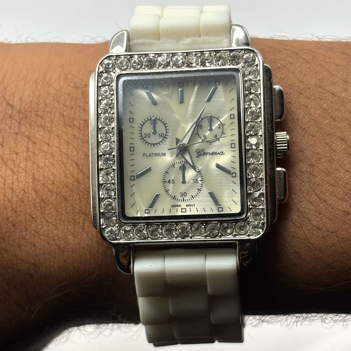 Other Retro Silver & White Men's Watch Size ONE SIZE - 1 Thumbnail