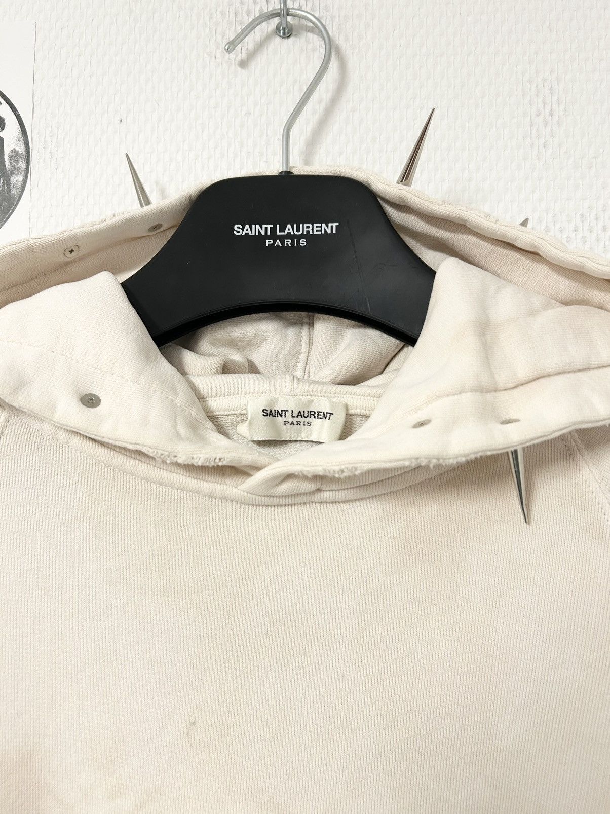 Saint Laurent Paris SS2018 Tie-Dye Distressed Logo Hoodie Size US S / EU 44-46 / 1 - 4 Thumbnail