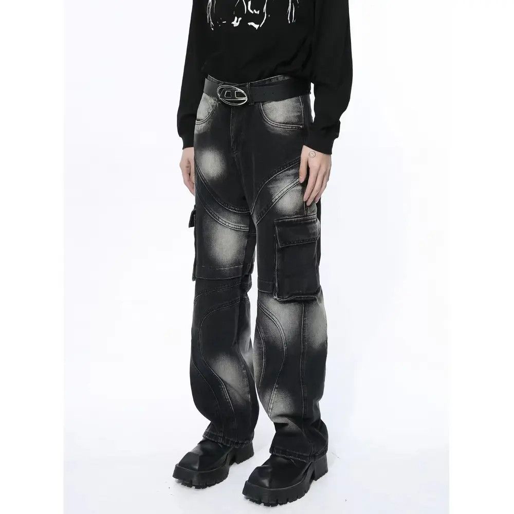 Japanese Brand × Jean Tie-Dye Design Street Hip Hop Jeans Size US 33 - 3 Thumbnail