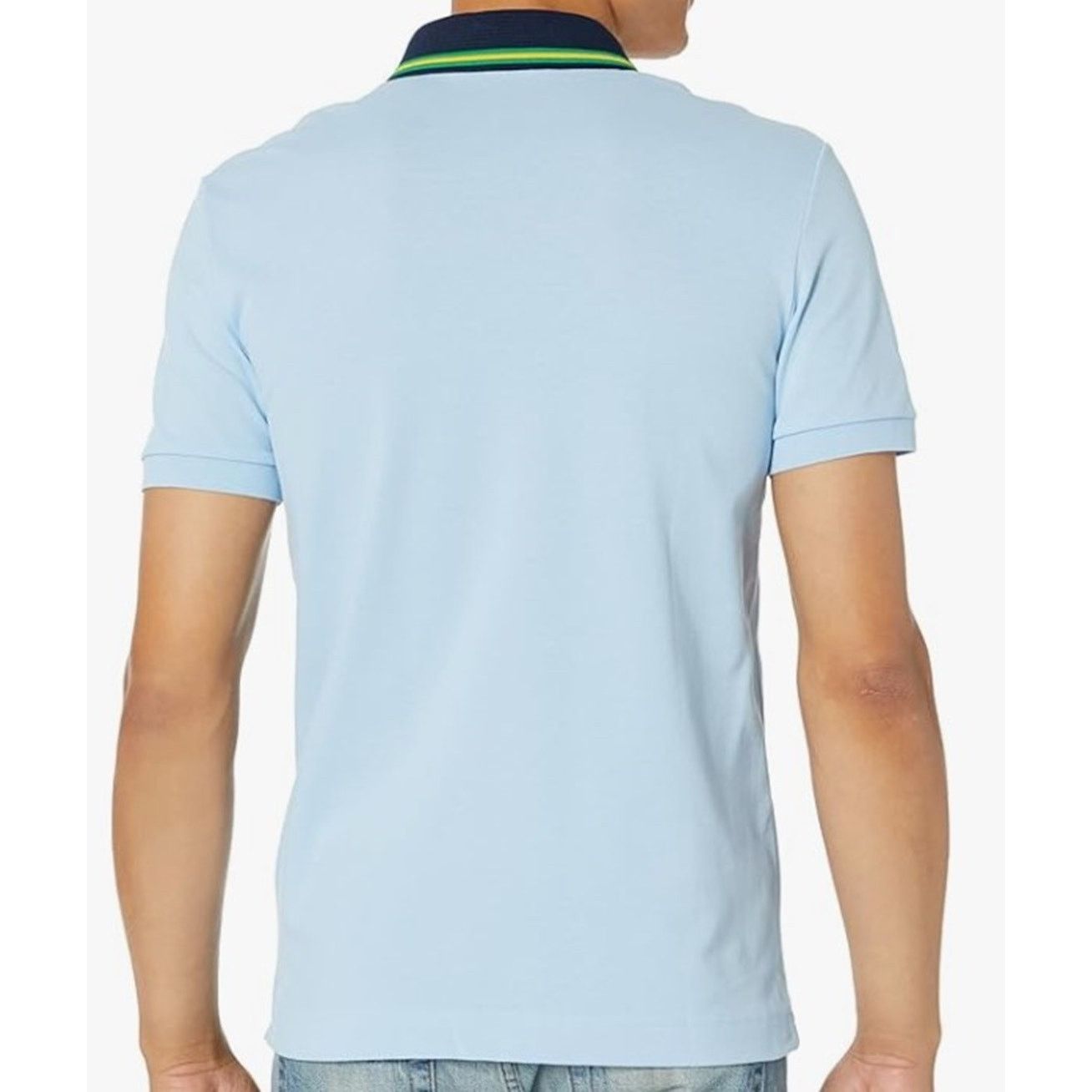 Lacoste Lacoste Men's Regular Fit Striped Neck Polo Shirt Panorama L Size US L / EU 52-54 / 3 - 3 Thumbnail
