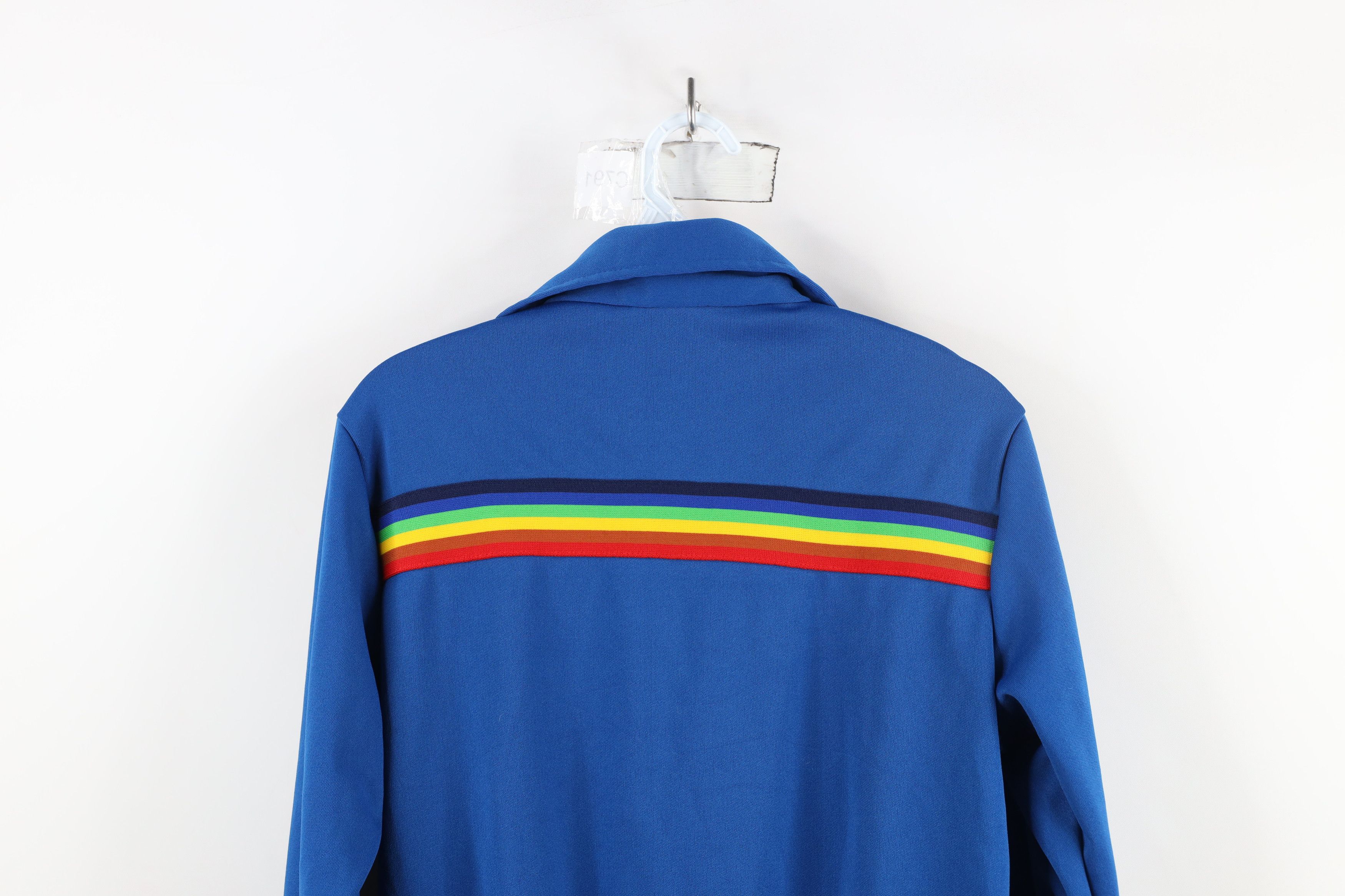 Hang Ten × Vintage Vintage 70s Hang Ten Surfing Striped Warm Up Track Jacket Size US S / EU 44-46 / 1 - 14 Thumbnail