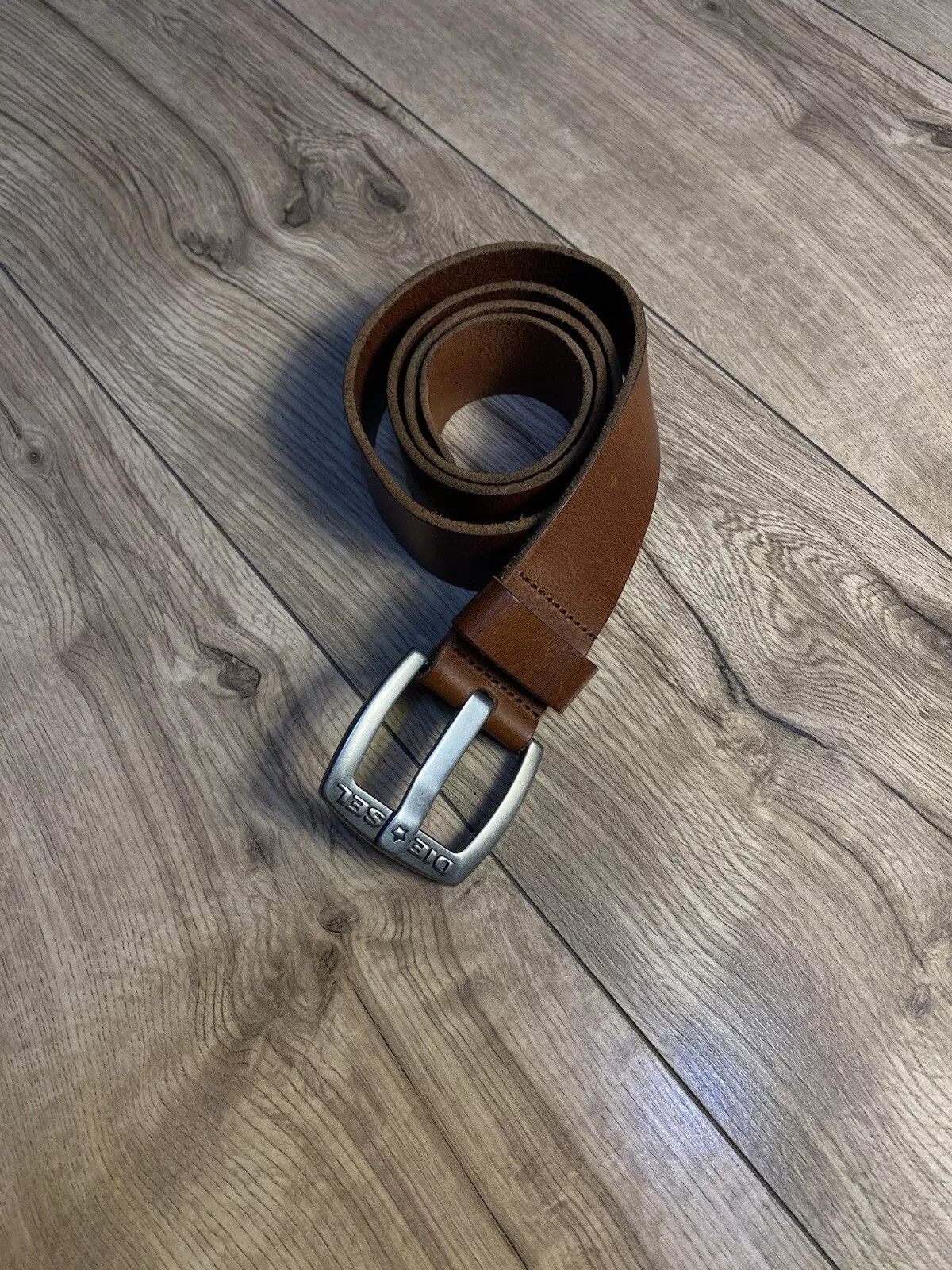 Diesel diesel vintage leather Belt Men Y2K 95 Cm Size 38 - 1 Thumbnail