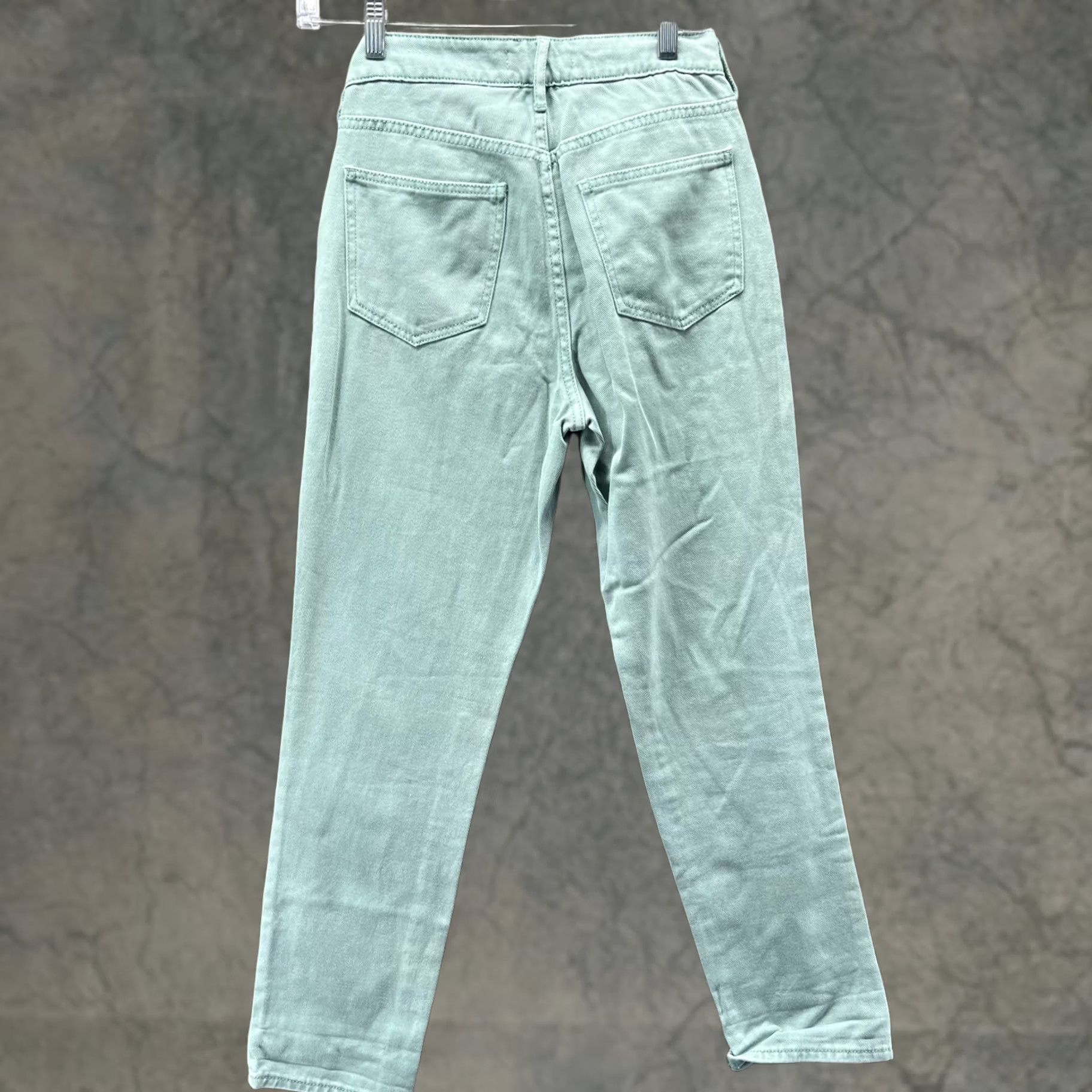 Pacsun PacSun Mom Jeans Womens 24 Light Green High Rise Tapered Leg Denim Pants Size 42" / US 20 - 1 Thumbnail