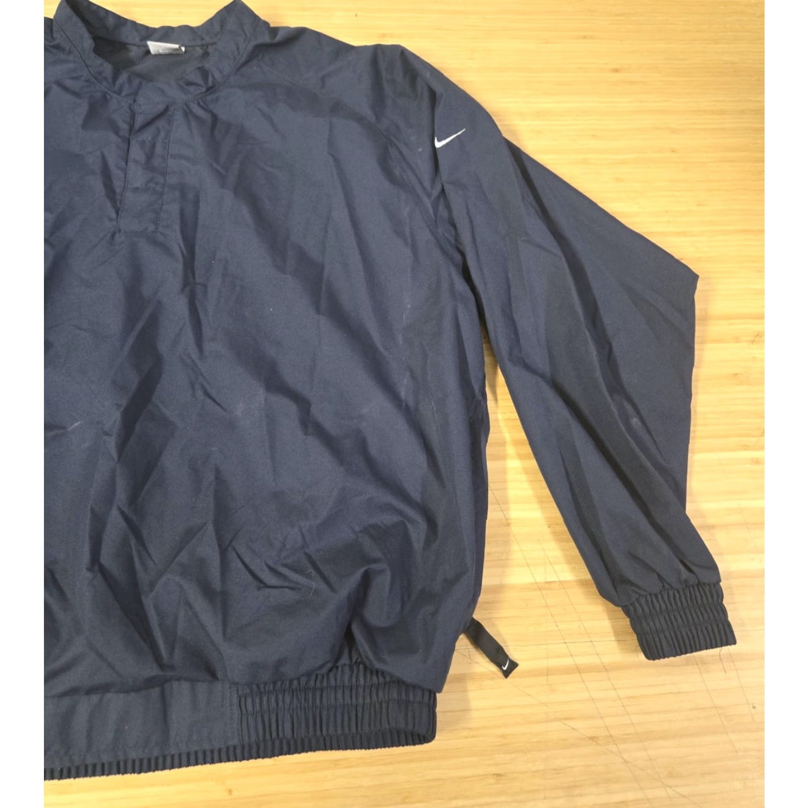 Nike Nike Jacket Windbreaker Mens XL Navy Blue Pullover Elastic Hem Pockets Activewear Slim Fit Sportswear Size US XL / EU 56 / 4 - 2 Thumbnail