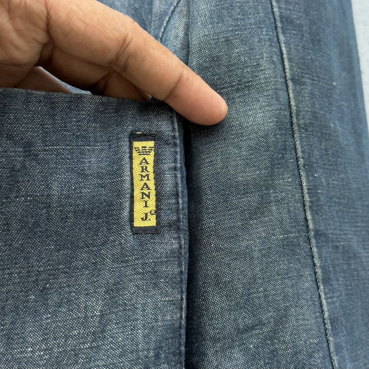 Giorgio Armani Vintage Armani Jeans Denim Blazer Dark Wash Made In Italy Size US L / EU 52-54 / 3 - 5 Thumbnail