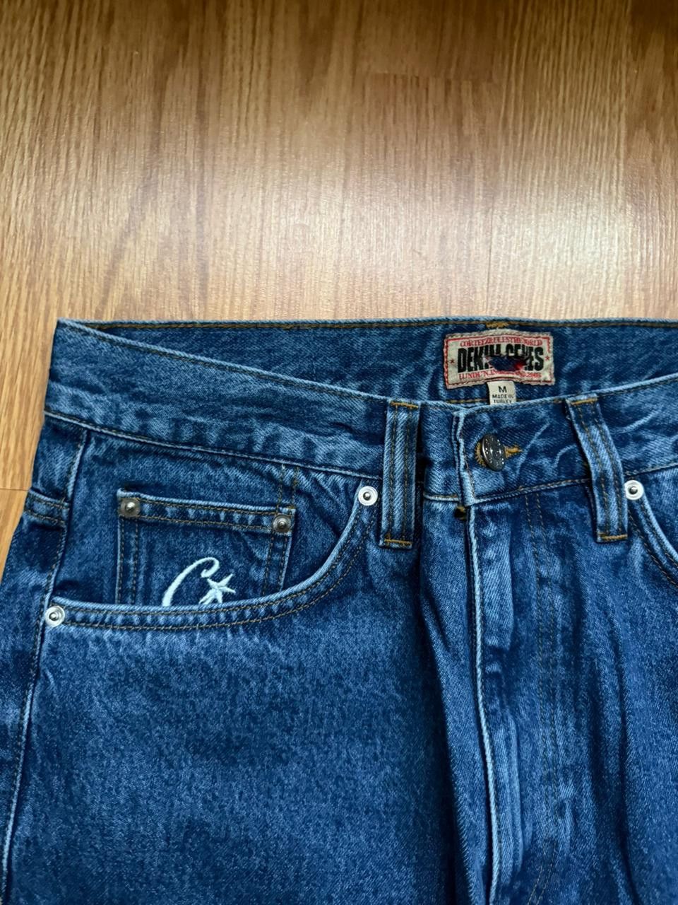 Corteiz CC28 Embossed C Star Denim Work Pant in Blue Size US 32 / EU 48 - 4 Thumbnail