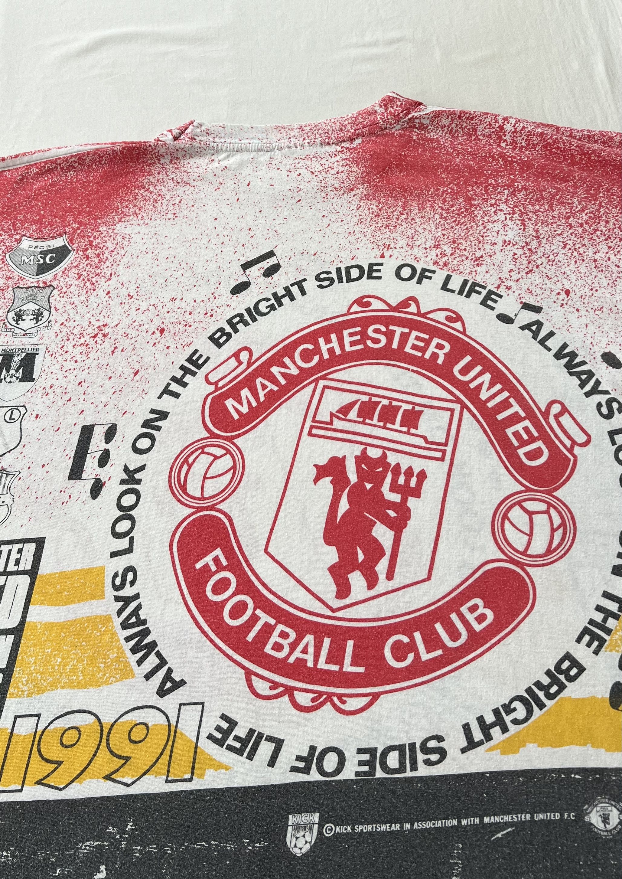 Vintage Vintage 1991 Manchester United Football Club AOP T-shirt Size US XXL / EU 58 / 5 - 12 Thumbnail
